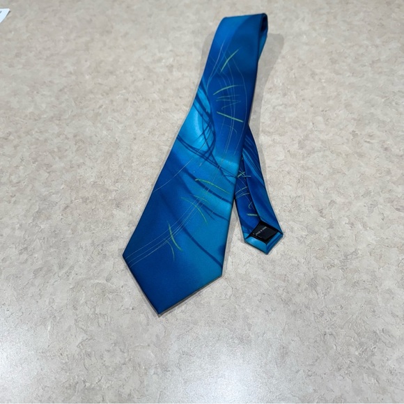 J. Garcia Elegant Blue Silk Tie Not necessarily a tree collection fifty seven - Picture 2 of 4
